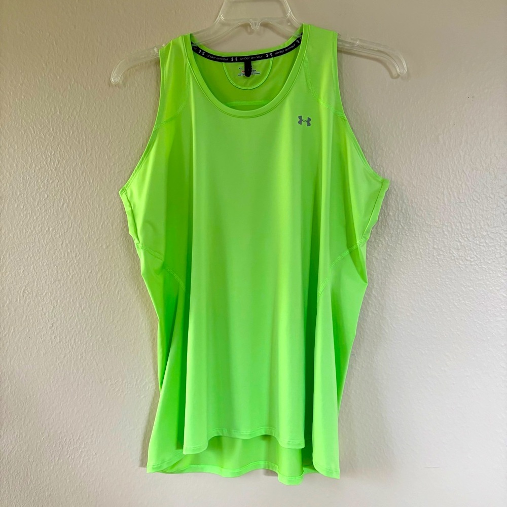 NWOT Women's HeatGear® Armour Racer Lime Tank XL